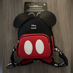 Loungefly Disney Mickey Mouse Dog Harness - Black and Red